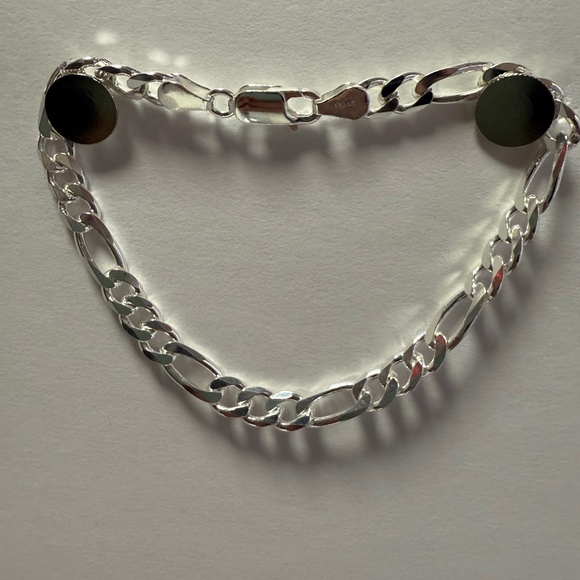 Sterling Silver 925 Italy Figaro Bracelet 8" - Picture 1 of 2